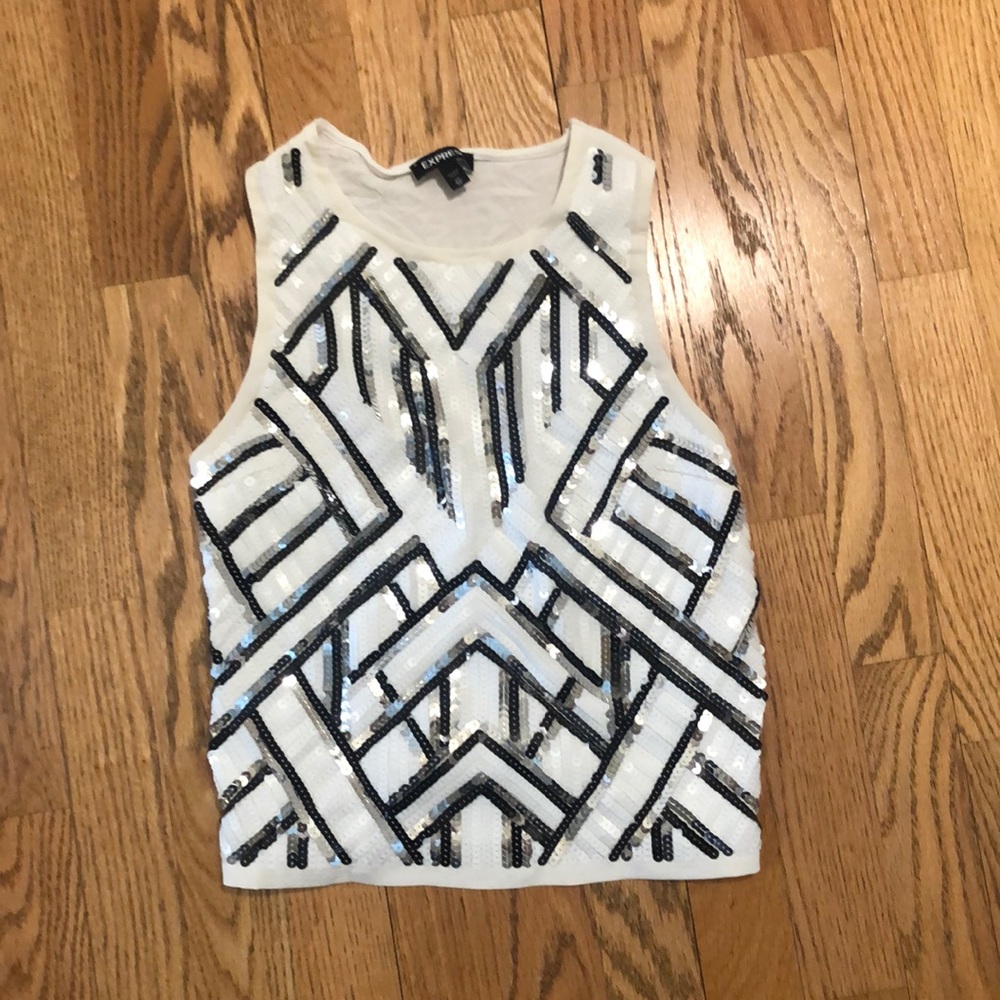Sequined Crop Top